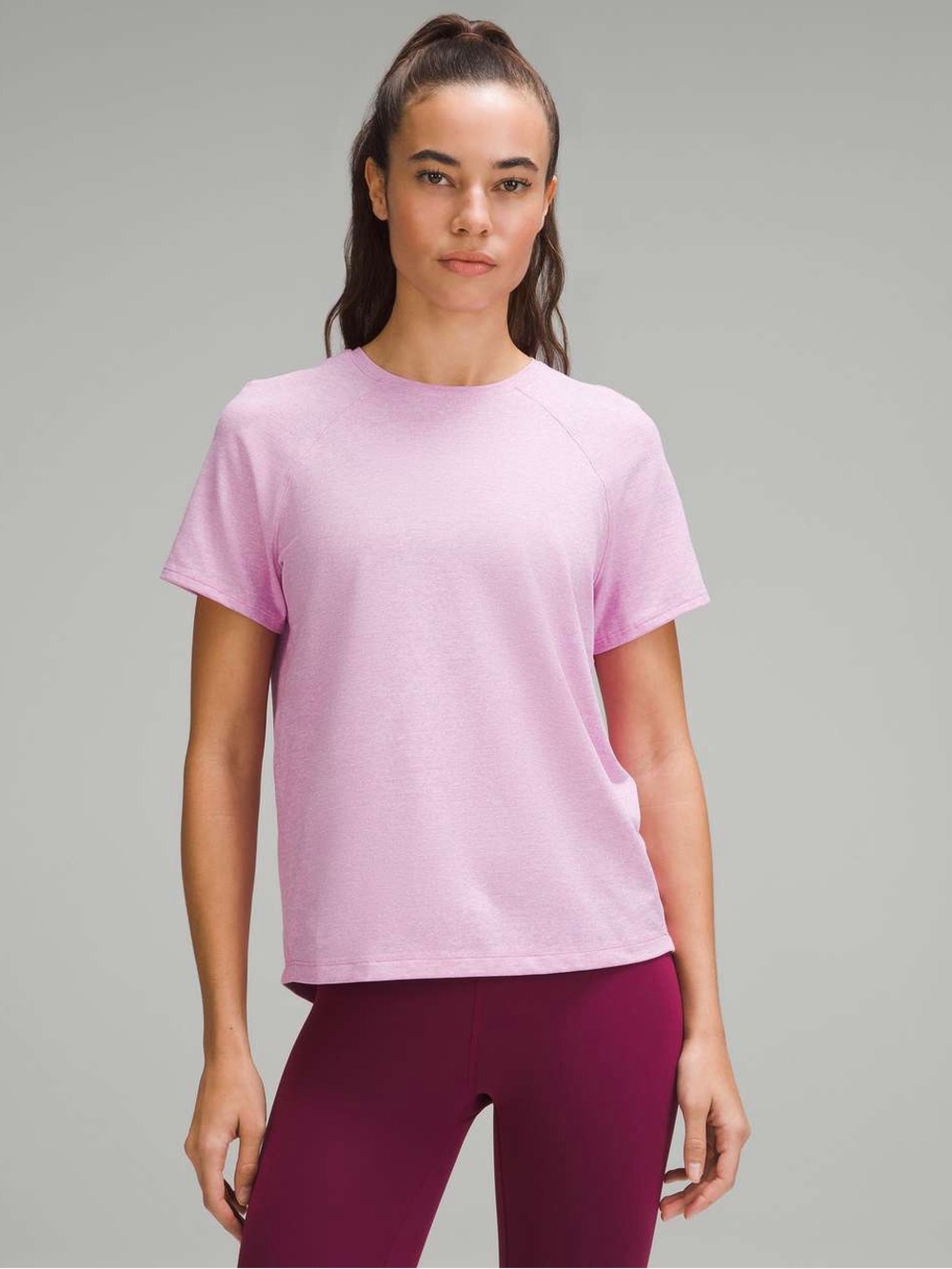Lululemon License to Train Classic-Fit T-Shirt (Heathered Dahlia Mauve)